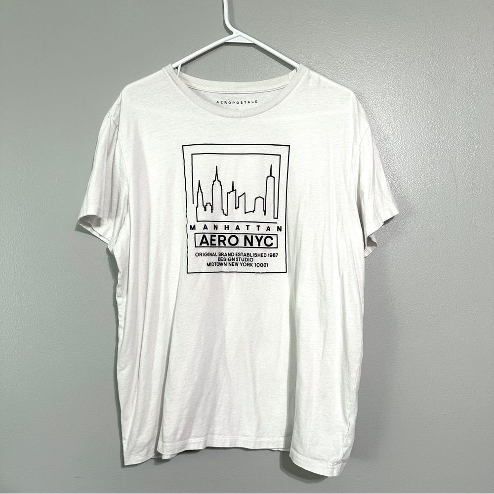 Aeropostale Men’s size Large white NYC graphic tee 601B4